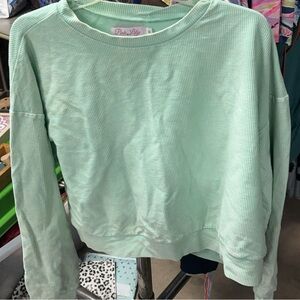 Pink lily nwot lightweight cropped sweatshirt